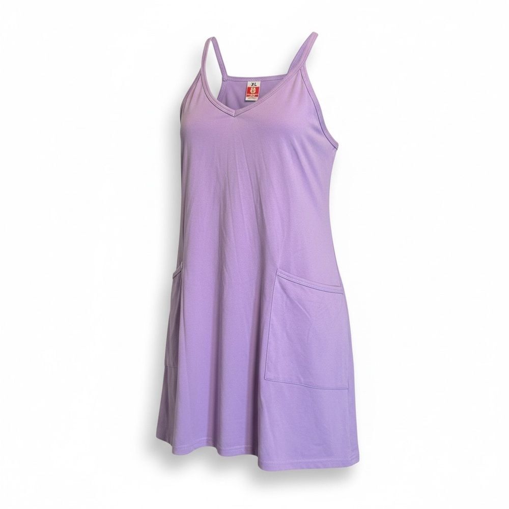 TARSE Women’s Athletic Dress With Hidden Shorts And Dual Pockets In  Lavender XL - Picture 6 of 16
